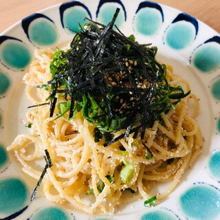 薬味たっぷり明太子パスタ